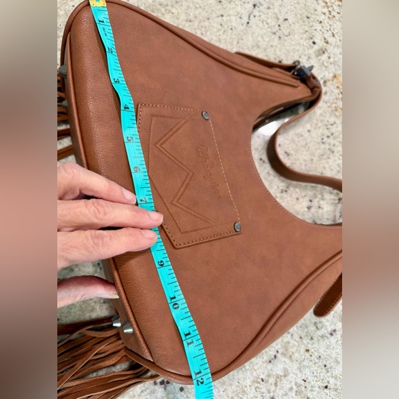 Wrangler Fringe Floral Tooled Hobo Bag - Picture 10 of 13